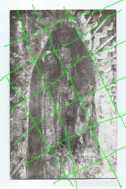 Fotografia antiga: ANTIGUA FOTOGRAF&Iacute;A. TABLA. VIRGEN CON NI&Ntilde;O. SIGNADA, SAN MIGUEL DEL PINO. IMAGEN POR IDENTIFICAR.