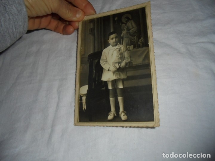 Fotograf&iacute;a antigua: FOTOGRAFIA NI&Ntilde;O VESTIDO DE COMUNION