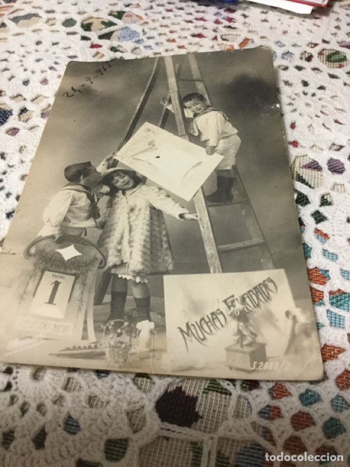Fotografia antica: GRACIOSA POSTAL NI&Ntilde;OS DE MARINEROS Y NI&Ntilde;A