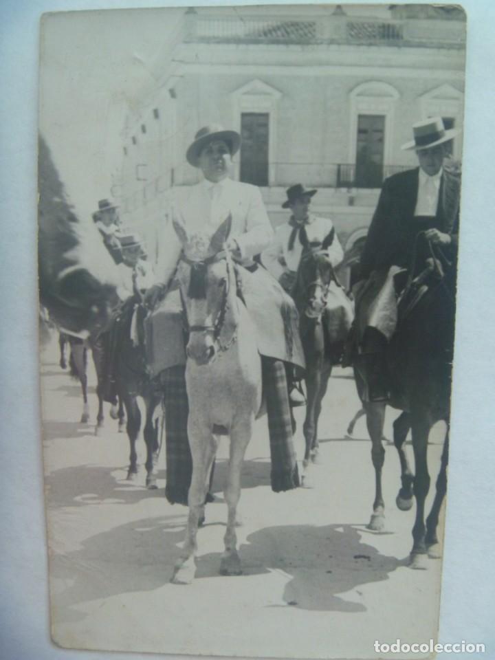 Photographie ancienne: FOTO DE ROMERIA: ROMEROS A CABALLO, CABALLISTAS. FOTO SANTANA , SAN BLAS ???