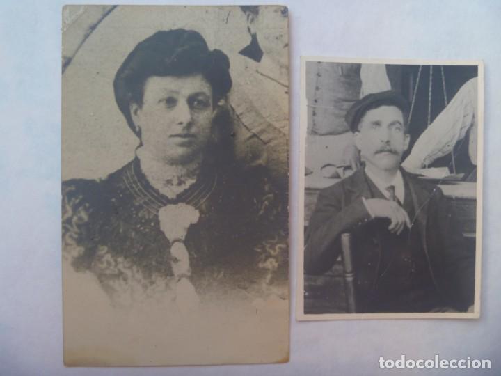 Fotograf&iacute;a antigua: LOTE DE 2 FOTOGRAFIAS DE MEDIADOS DE SIGLO, AMPLIACIONES DE OTRAS ANTIGUAS. LOS ABUELOS