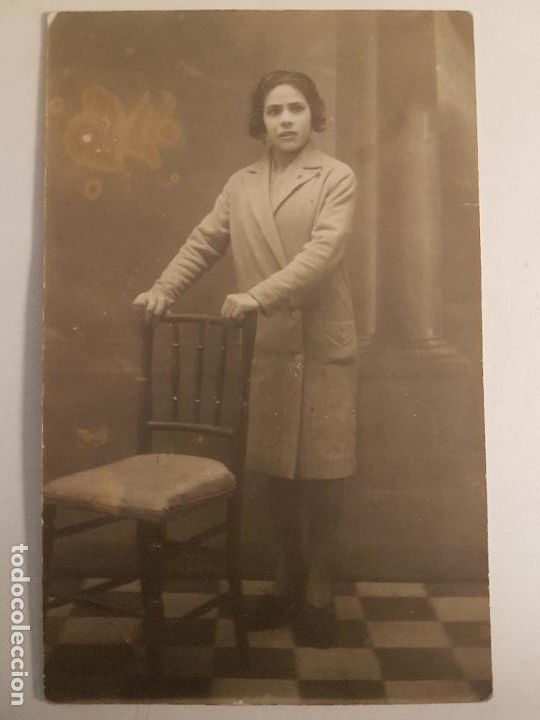 Alte Fotografie: RETRATO SE&Ntilde;ORITA POSTAL