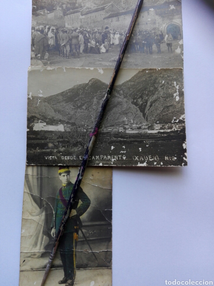 Fotograf&iacute;a antigua: Antigua fotograf&iacute;a Marruecos oficial Chauen Guerra Africa, militar, Guerra del Rif