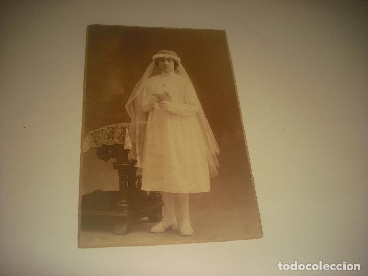 Fotografia antica: ANTIGUA FOTO DE COMUNION . FOTOGRAJO SANTONJA.