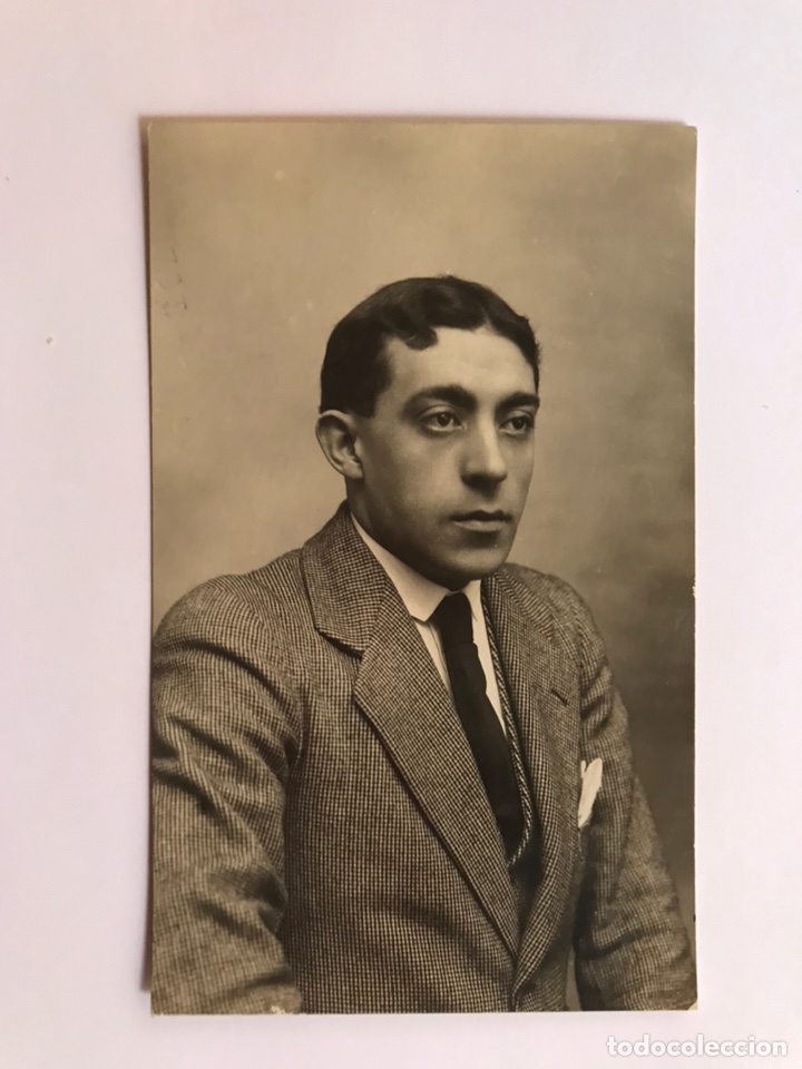 Fotograf&iacute;a antigua: &Eacute;IBAR, Guip&uacute;zcoa. Fotograf&iacute;a del Apuesto Ricardo.. dedicada a sus t&iacute;os (a.1917)