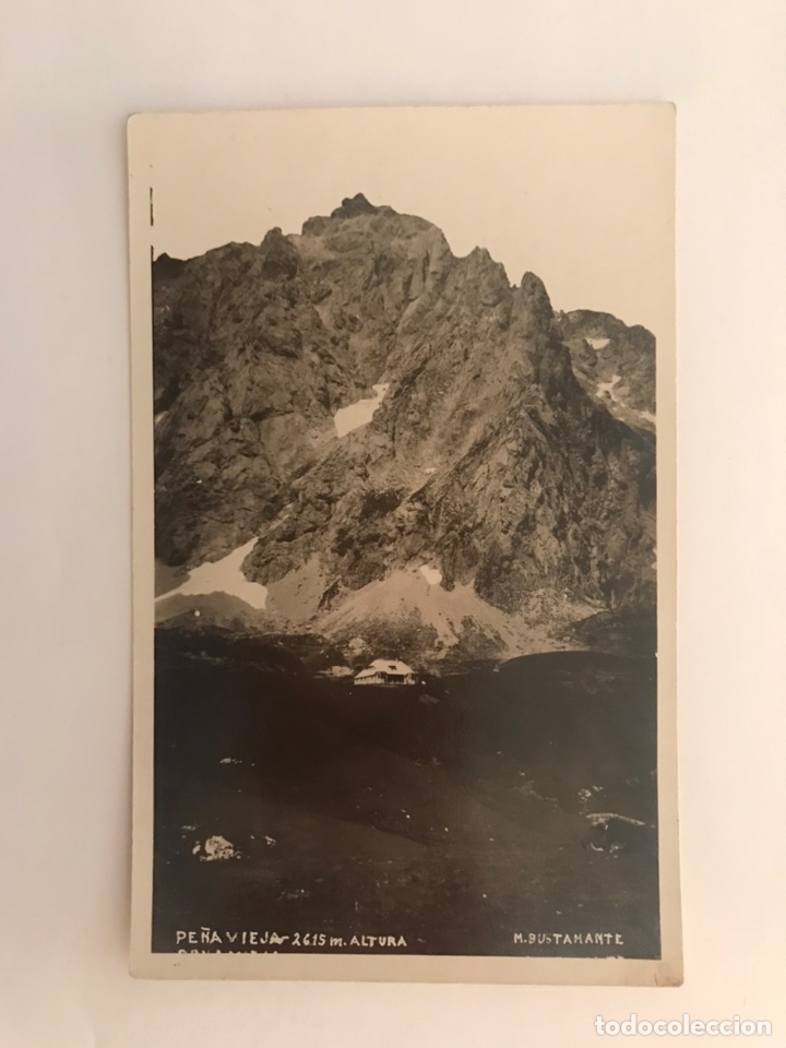 Fotograf&iacute;a antigua: CANTABRIA, PE&Ntilde;A VIEJA, Postal Picos de Europa, , Puente Viejo, FOTO: M. Bustamante (h.1930?) S/C