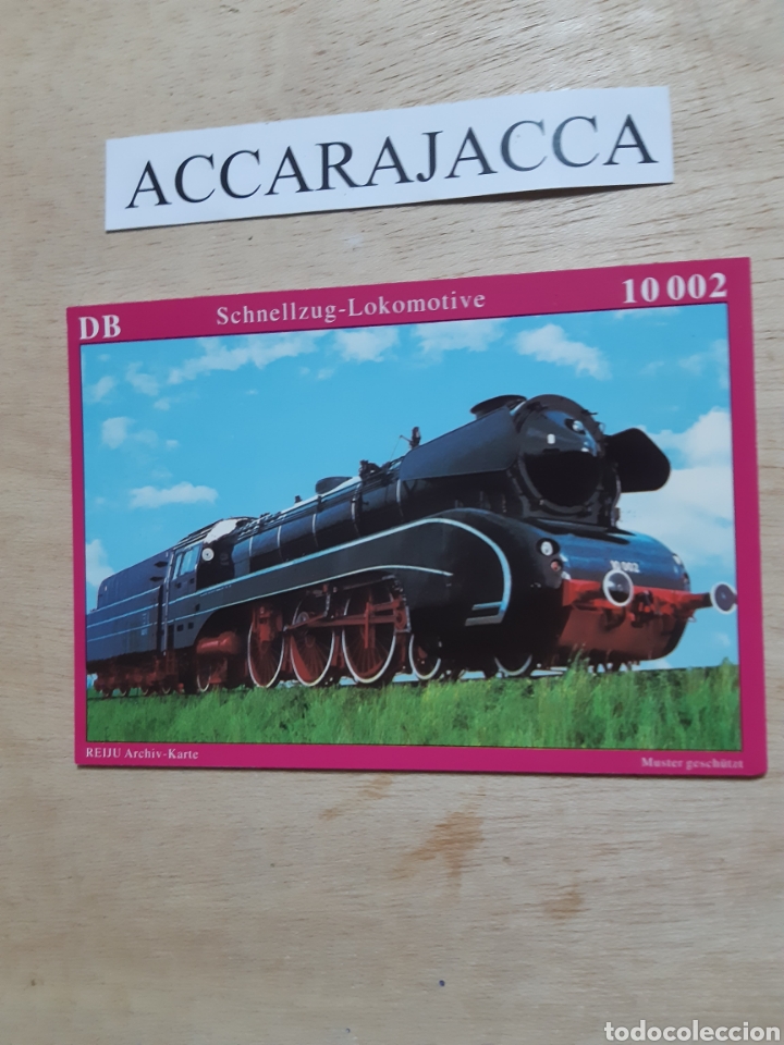 Fotograf&iacute;a antigua: Tren. Schnellzug-Lokomotive 10002 DB. Postal