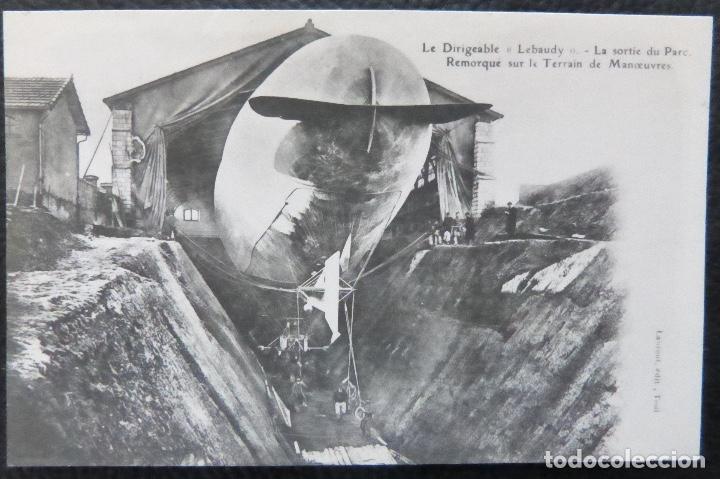 Fotografia antica: Vintage Airship Post card Zeppelin, Le dirigeable&rdquo;Lebaudy&rdquo;