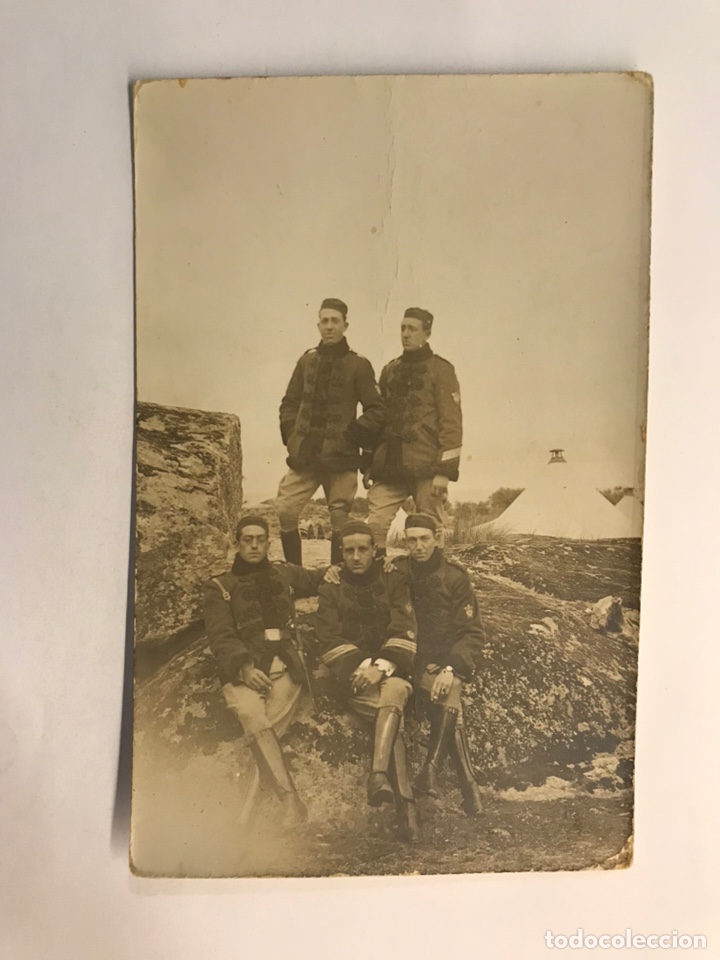 Alte Fotografie: FOTOGRAF&Iacute;A MILITAR. Regimiento de Infanter&iacute;a Leon. &Eacute;poca de Regencia M. Cristina de Habsburgo?