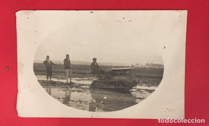 Antique Photography: FOTOGRAFIA POSTAL ANTIGUA, TRACTOR CLEVELAND, TRABAJANDO-ESQUIANDO A&Ntilde;OS 1910-1915