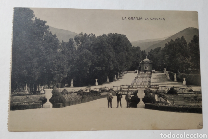 Fotografia antica: Postal a&ntilde;os 20 .La Granja: La cascada.Sevovia .Hauser y Mente.Sin Circular