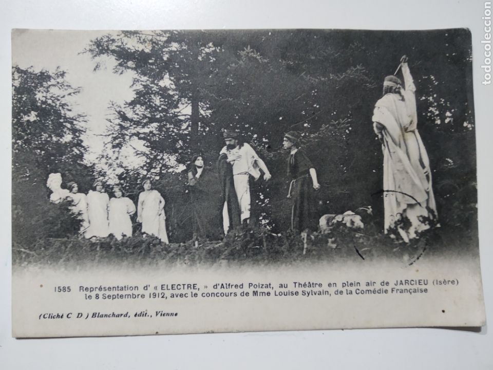 Fotografia antica: Antigua Foto Postal Francesa .Representaci&oacute;n de Electre de Alfred Poizat.A&ntilde;o 1912.
