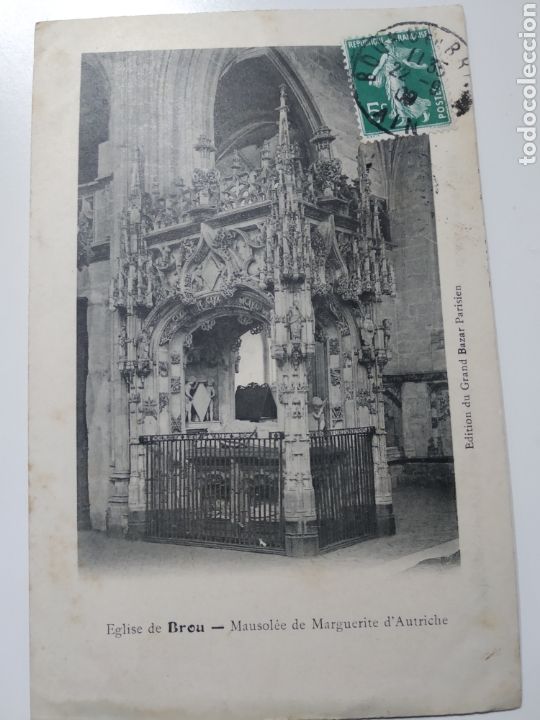 Alte Fotografie: Antigua Foto Postal de Eglise de Breu-Edicion su Grand Bazar Parisien.Cieculada 1908.