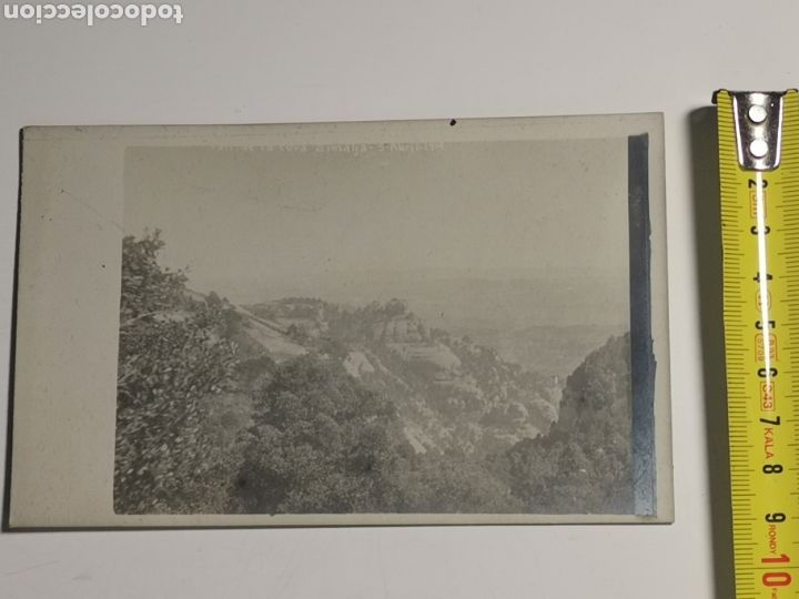 Alte Fotografie: Tarjeta postal fotogr&aacute;fica de Montserrat de 1914. Vall de la Santa Cova. Simaya