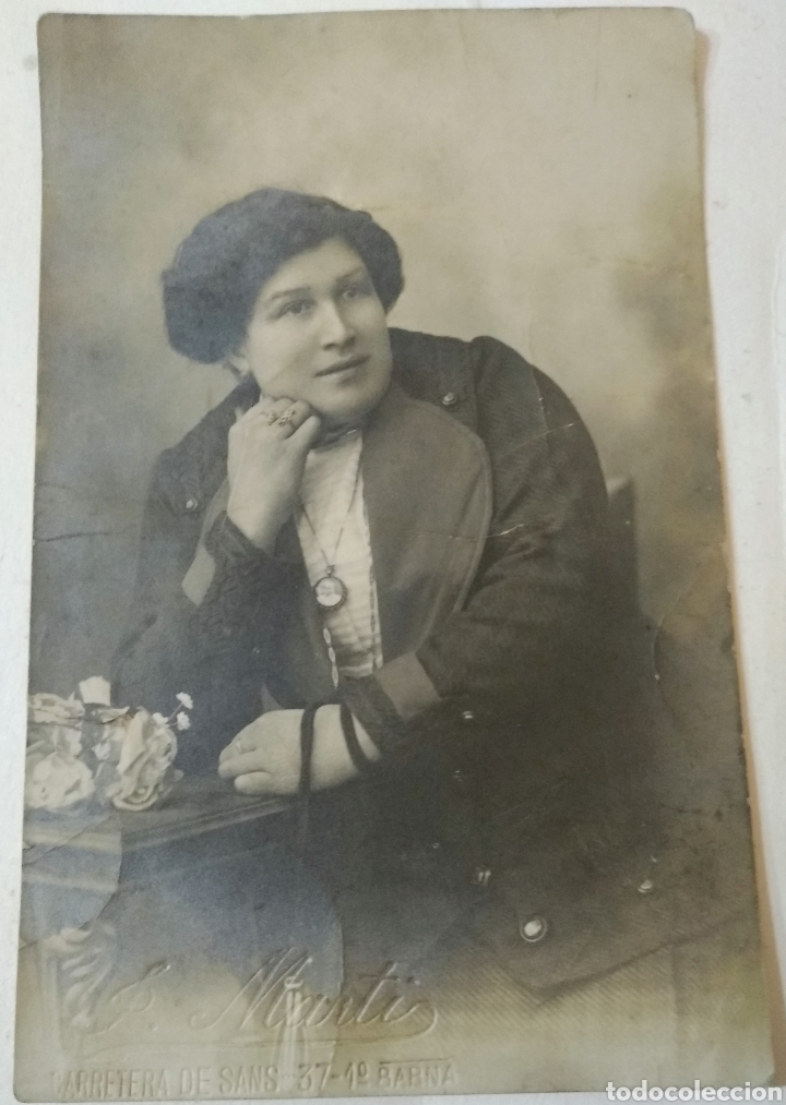 Alte Fotografie: Antigua Foto retrato de se&ntilde;ora Uni&oacute;n Postal Universal Universal de Correos a&ntilde;os 1910-20