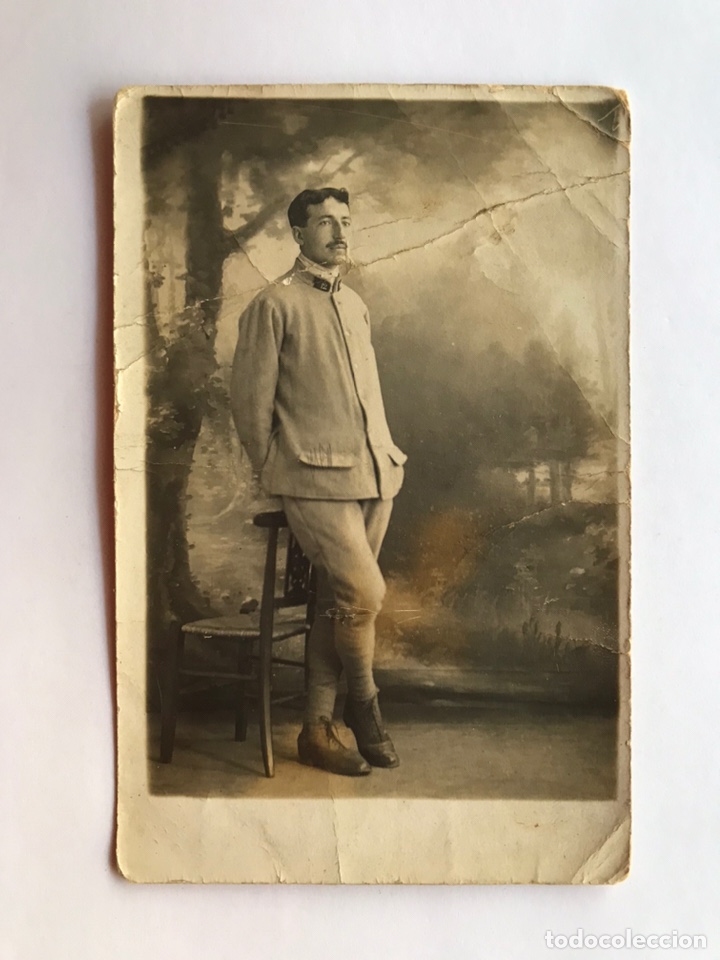 Fotografia antica: FOTOGRAF&Iacute;A ANTIGUA. Soldado franc&eacute;s del 12 Batallon.. fotograf&iacute;a 1 Guerra Mundial. Francia (a.1917)