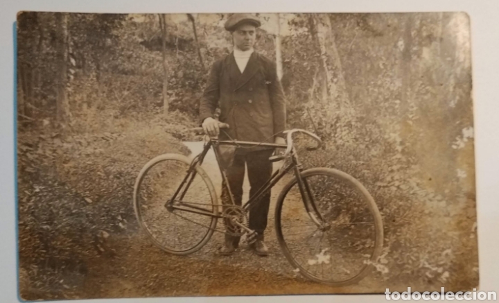 Fotograf&iacute;a antigua: Antigua Posta Fotografica .Ciclista .A&ntilde;o 1900- 1910?