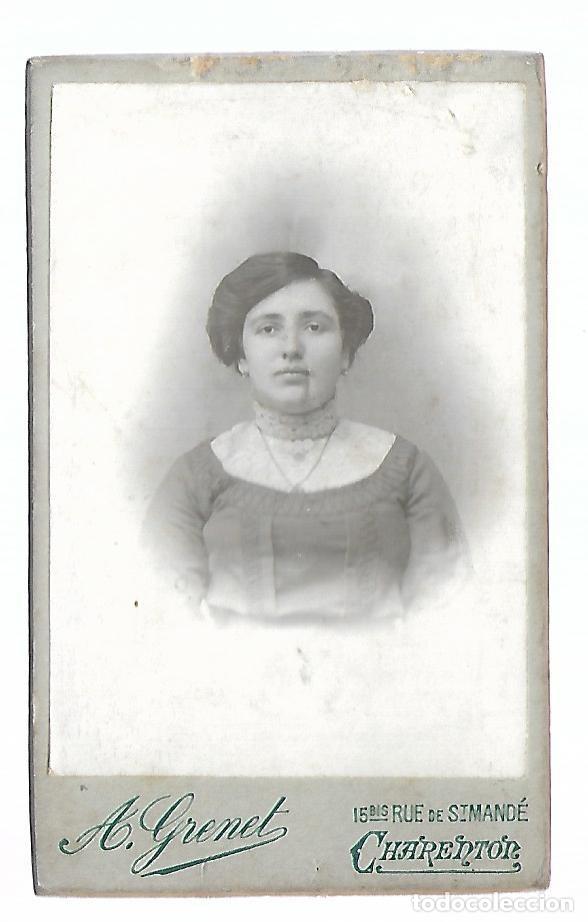 Photographie ancienne: 3501-ANTIGUA FOTOGRAFIA DE - UNA DAMA - FOTO GRENET- CHARENTON - DE Pcp. SIGLO XX -