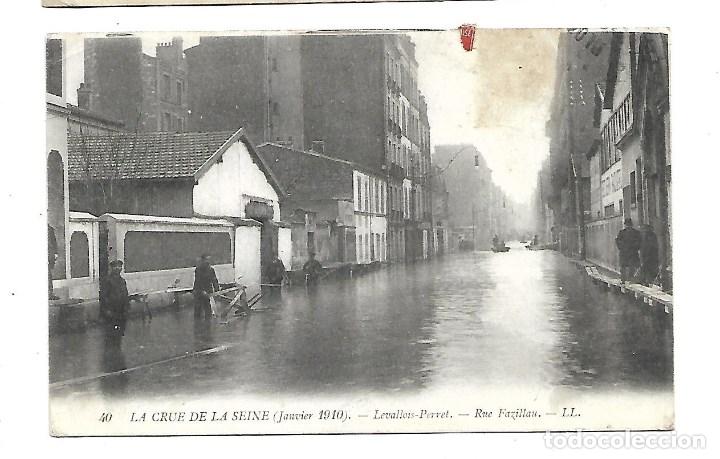 Antique Photography: 3501- PARIS.- INUNDACIONES 1910.-POSTAL ANTIGUA- CRUE DE LA SEINE - RUE FAZILLAU- DU 1910.CIRCULADA
