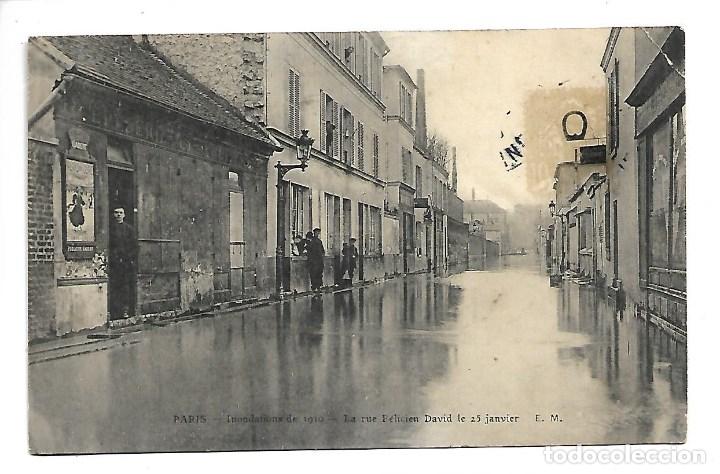 Antique Photography: 3501- PARIS.- INUNDACIONES 1910.-POSTAL ANTIGUA- - RUE DE FELICIEN DAVID - DE 1910.CIRCULADA