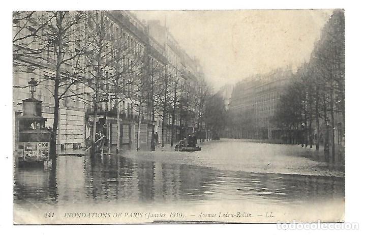 Antique Photography: 3501- PARIS.- INUNDACIONES 1910.-POSTAL ANTIGUA- AVENUE LEDRU-ROLLIN - DE 1910.CIRCULADA