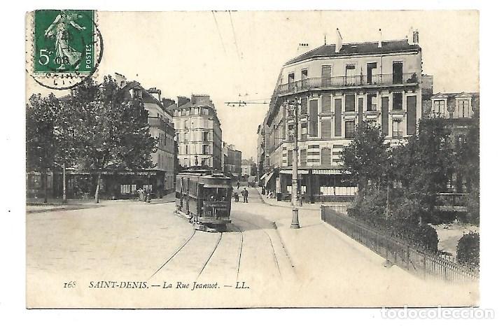 Photographie ancienne: 3501- PARIS.-SAINT-DENIS POSTAL ANTIGUA. RUE JEANNOT - CIRCULADA EN 1.908 -