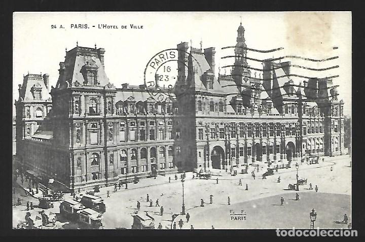 Photographie ancienne: 3501- PARIS.- ANTIGUA POSTAL DE HOTEL DE VILLE DEL 23- 6- 1.906 -