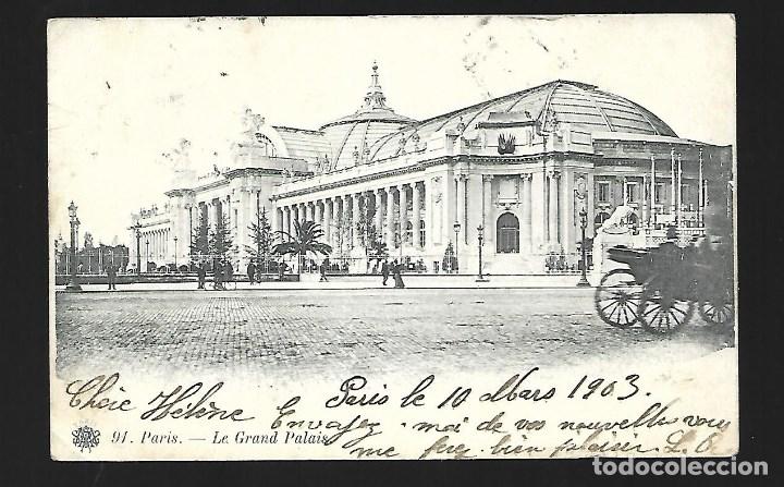 Antique Photography: 3501- PARIS.- ANTIGUA POSTAL- EL GRAN PALACIO - CIRCULADA EL 10- 3- 1.903 - SIN DIVIDIR