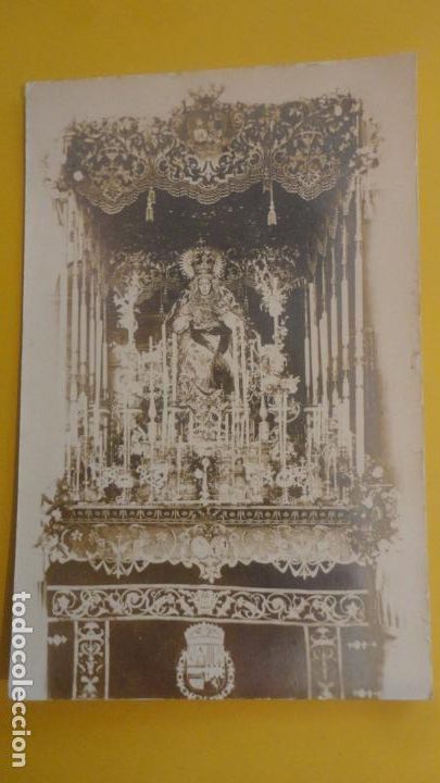 Fotograf&iacute;a antigua: ANTIGUA FOTOGRAFIA TIPO POSTAL FOTOGRAFICA.VIRGEN MACARENA.SEVILLA A&Ntilde;O 1908.