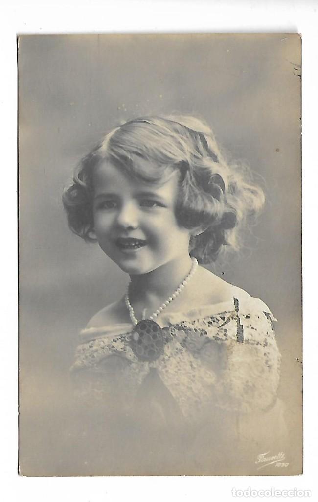 Antique Photography: 1R- ANTIGUA FOTO-POSTAL - PRECIOSA NI&Ntilde;A - FOTO - FAUVETTE - ESCRITA EL 28- 11 -1.911