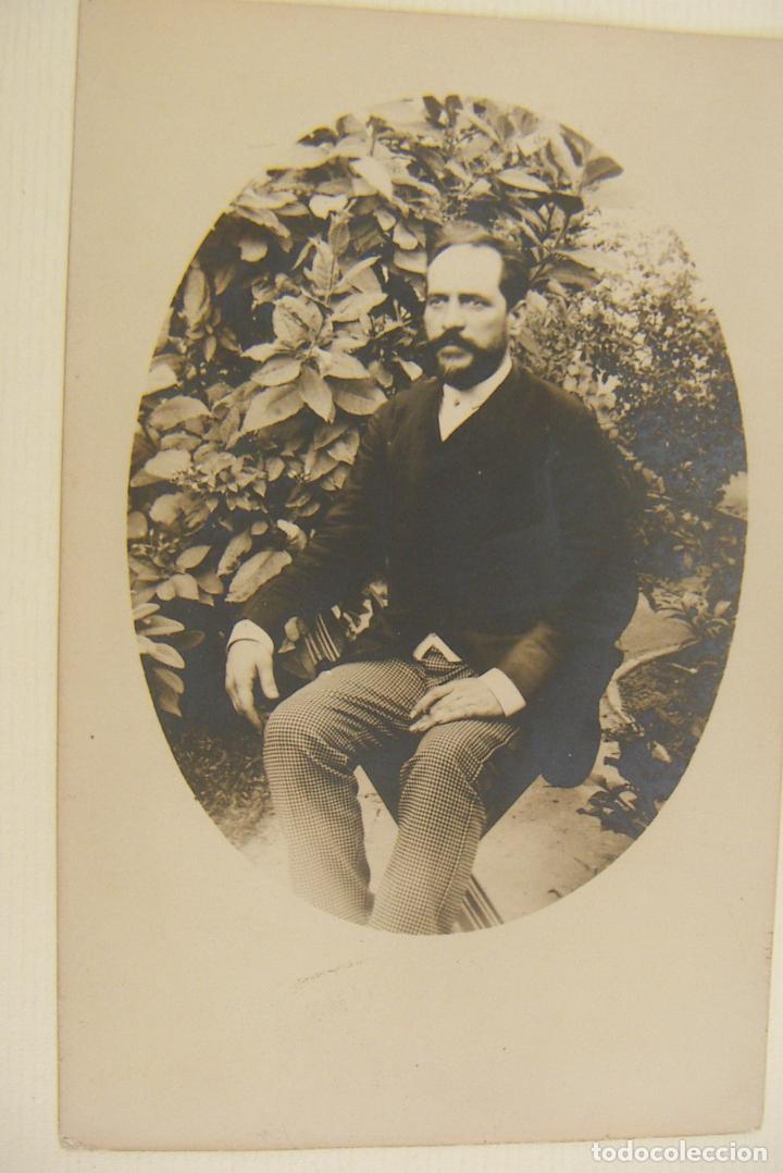 Alte Fotografie: Vieja foto Postal de un caballero