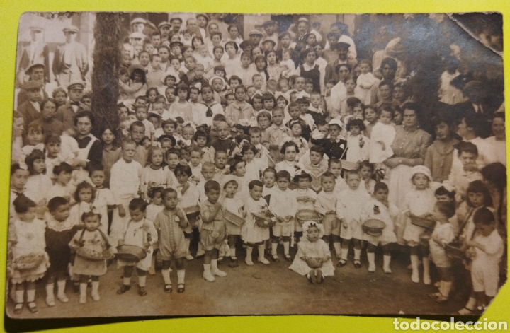 Fotograf&iacute;a antigua: Antiguo Retrato fotogr&aacute;fico de ni&ntilde;os en escuela