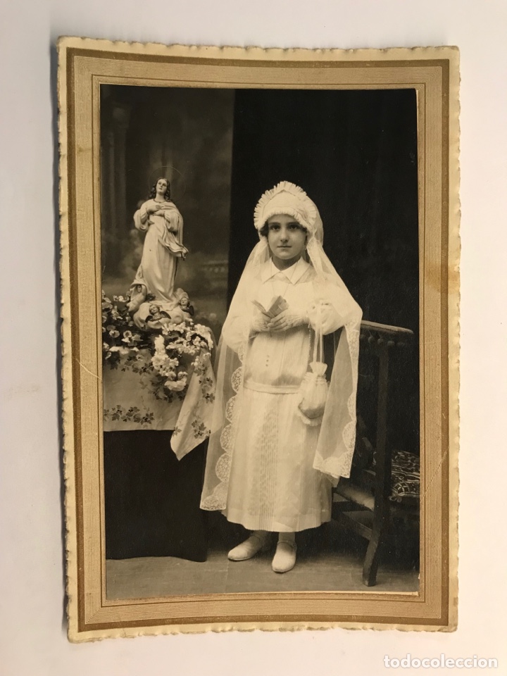 Antique Photography: ARANJUEZ Fotograf&iacute;a F. Burgo, C/ Gobernador. Recuerdo Primera Comuni&oacute;n (h.1910?)