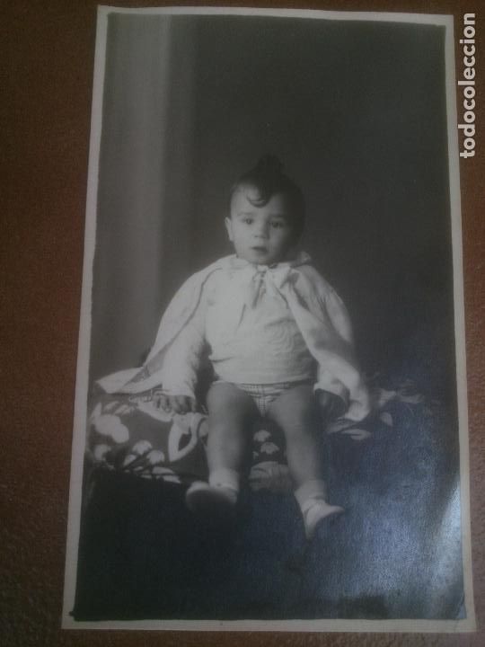 Alte Fotografie: Antigua Fotograf&iacute;a: NI&Ntilde;O. Trasera: Post Card.