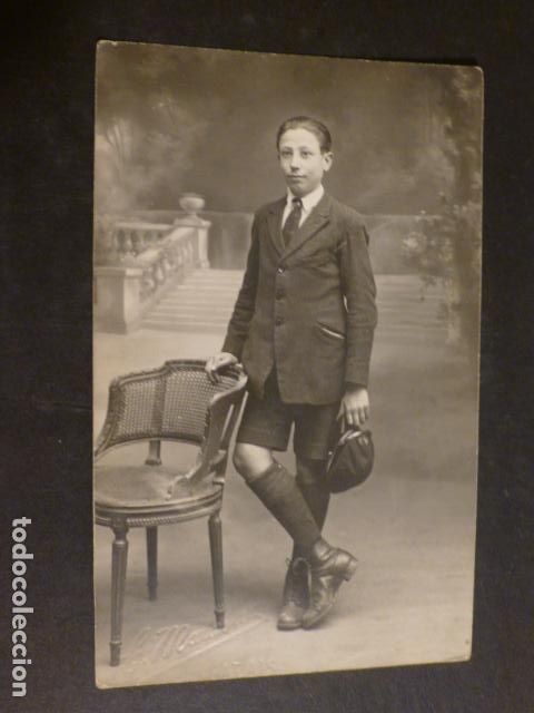Alte Fotografie: POSTAL FOTOGRAFICA RETRATO DE NI&Ntilde;O HACIA 1915