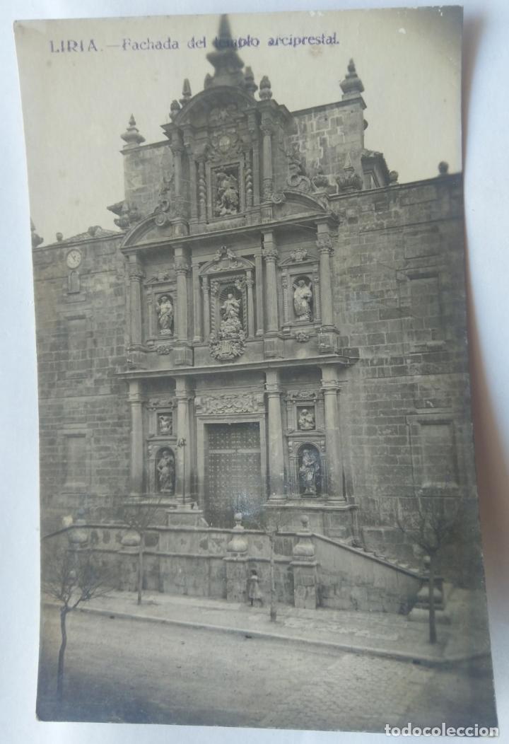 Fotografia antiga: LIRIA FACHADA TEMPLO ARCIPRESTAL FOTOGRAFO DOMINGO URIEL