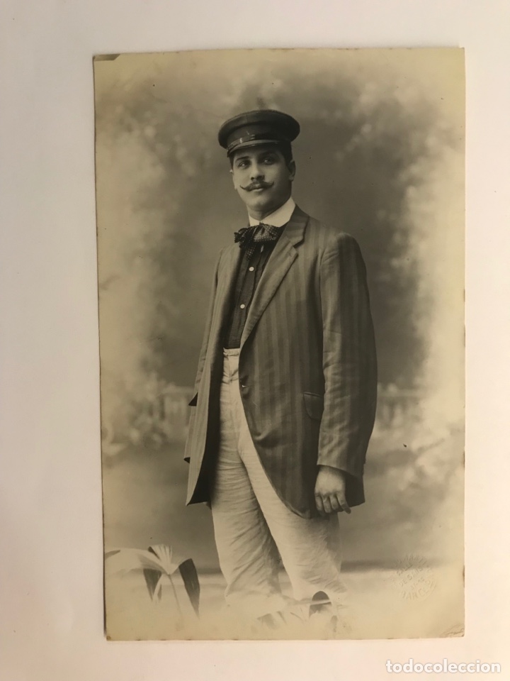 Fotografia antica: FOTOGRAF&Iacute;A ANTIGUA. El joven Cartero ? (h.1910?) Medidas: 14 x 8,5 cm.,