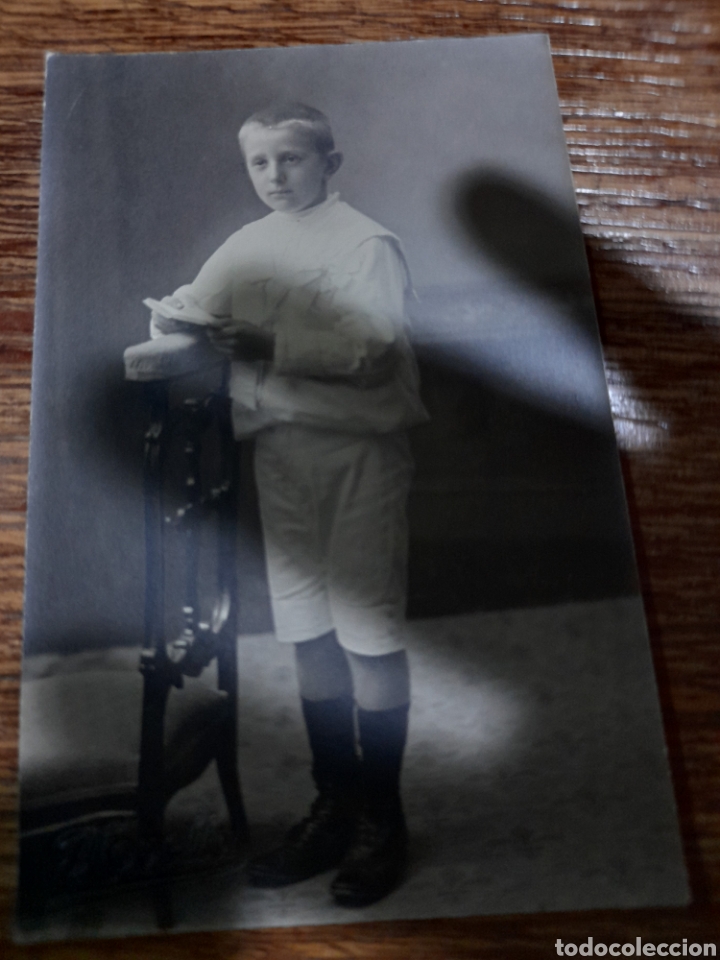 Fotograf&iacute;a antigua: Ni&ntilde;o de comuni&oacute;n Novella