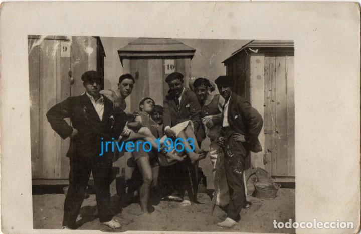 Antique Photography: A&Ntilde;OS 20, DIA DE PLAYA, 14X9 CMS