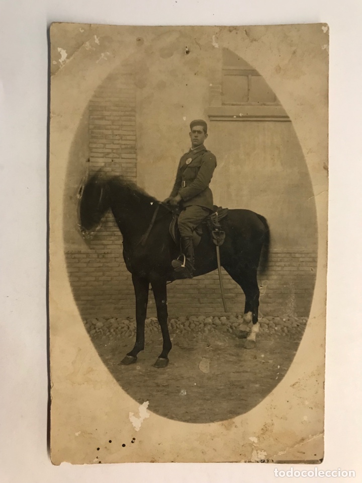 Fotograf&iacute;a antigua: MILITAR. Fotograf&iacute;a antigua. Soldado a Caballo con Sable&hellip;. Espa&ntilde;a (h.1920?)