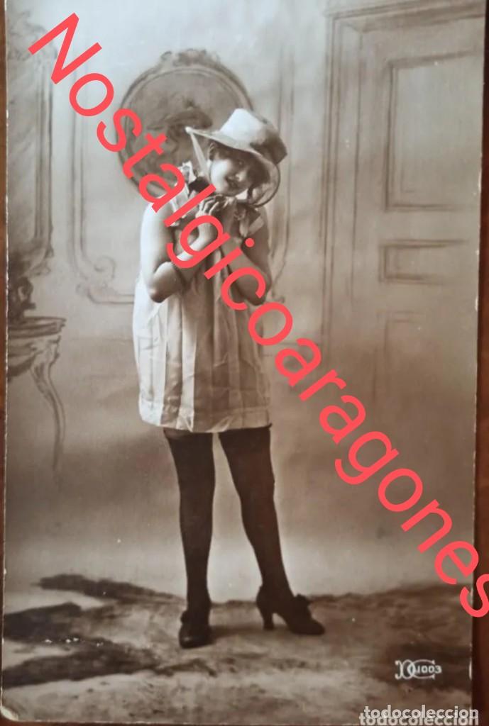 Alte Fotografie: fotografia er&oacute;tica estudio Neverrip principio siglo XX tipo postal sello estudio