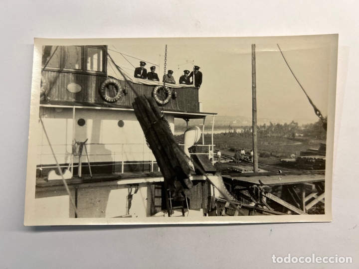 Alte Fotografie: BARCELONA. Barco Torras i Bages. Fotograf&iacute;a antigua Zona Portuaria, (h.1940?) Medidas: 14 x 8 cm.,