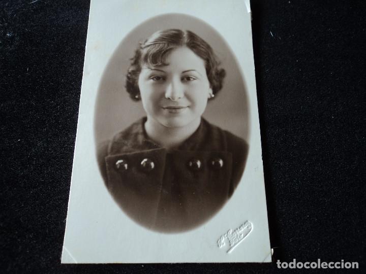 Fotograf&iacute;a antigua: antigua fotografia de joven de granollers, tama&ntilde;o postal, foto carreras, despegada de album