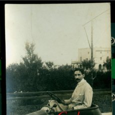 Fotografía antigua: AUTOMÓVIL ELÉCTRICO - 1914 - BARCELONA - POSTAL FOTOGRÁFICA. Lote 299683123