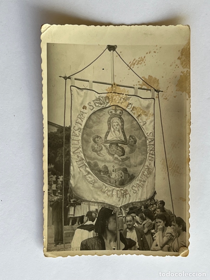 Fotograf&iacute;a antigua: FOTOGRAF&Iacute;A MANISES Grupo de Peregrinos a Ntra. Sra. de la Salud de la Cueva Santa (h.1945?)