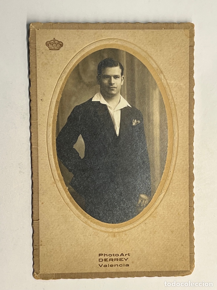 DERREY, FOTÓGRAFO VALENCIA. FOTOGRAFÍA DE ESTUDIO… UN VERDADERO GIGOLO…. VERANO DE 1924 (Fotografía Antigua - Tarjeta Postal)