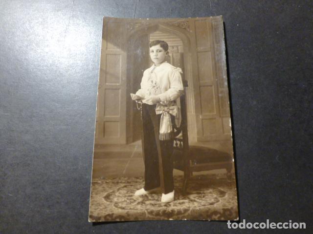 Fotografia antica: RETRATO DE NI&Ntilde;O PRIMERA COMUNION POSTAL