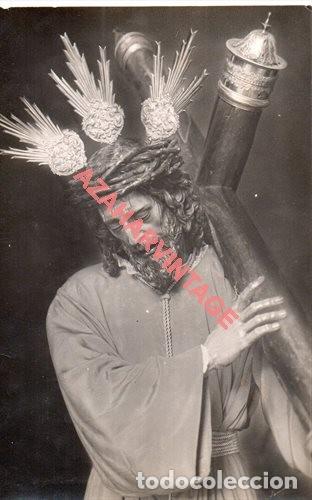 Fotografia antiga: SEMANA SANTA SEVILLA, ANTIQUISIMA FOTOGRAFIA NTRO.PADRE JESUS DE LA PASION, 90X140MM