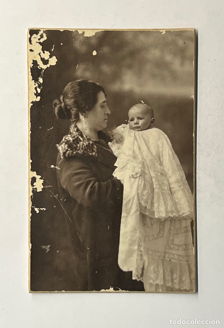 Photographie ancienne: TORTOSA, Fot&oacute;grafia Escude&hellip;. Madre con su hijo (h.1920?) Deslucida&hellip;