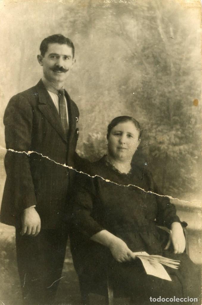 Alte Fotografie: FOTOGRAFIA POSTAL. PAREJA. EL TREVOL